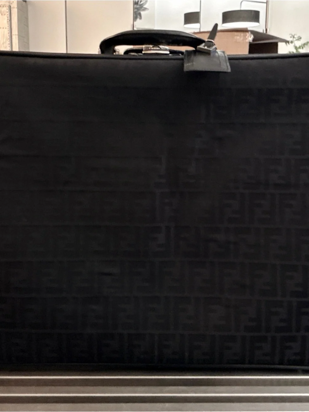 FENDI Classic Quilted Black Men's Briefcase - Unbranded